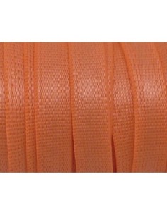 Ruban élastique 8mm orange acidulé brillant satiné 2