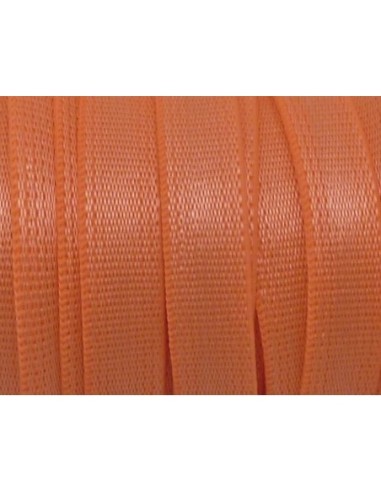 Ruban élastique 8mm orange acidulé brillant satiné