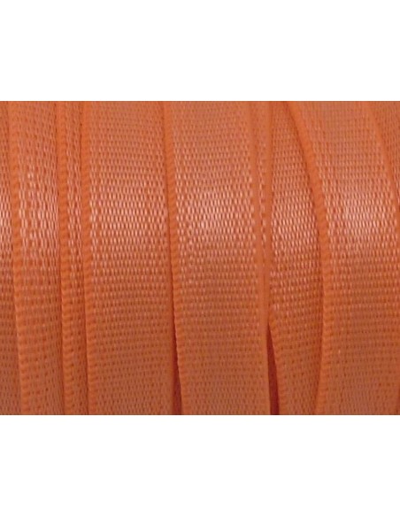 Ruban élastique 8mm orange acidulé brillant satiné