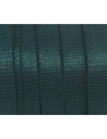 Galon élastique brillant satiné vert bouteille 8mm de large