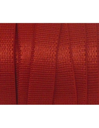 Fil élastique plat largeur rouge brillant satiné pour headband