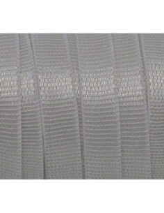 Galon élastique 8mm blanc brillant satiné