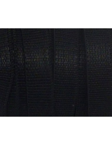 Galon élastique noir 8mm brillant satiné