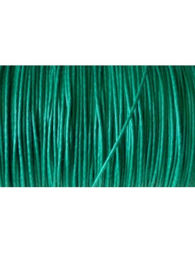 R-10m Cordon coton ciré 1mm de couleur vert vif