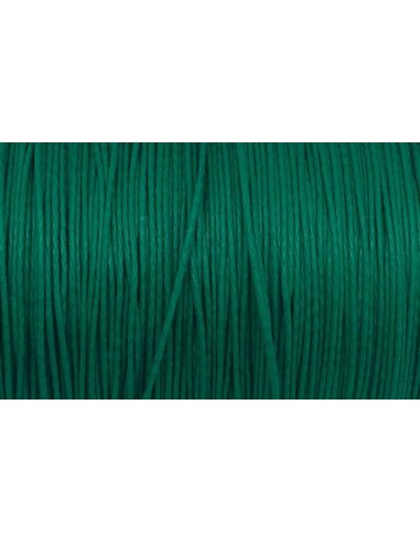R-10m Cordon coton ciré 1mm de couleur vert vif