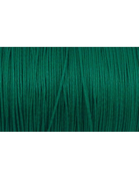 R-10m Cordon coton ciré 1mm de couleur vert vif