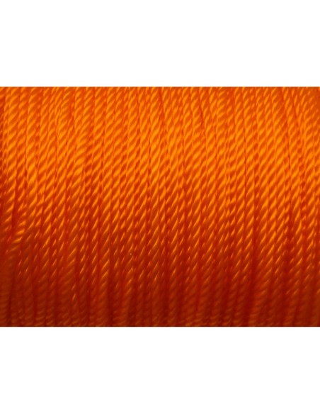 Fil nylon de couleur orange fluo brillant 1,5 mm