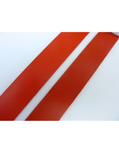 R-20cm Cuir plat largeur 20mm de couleur rouge vif pour bracelet manchette par exemple