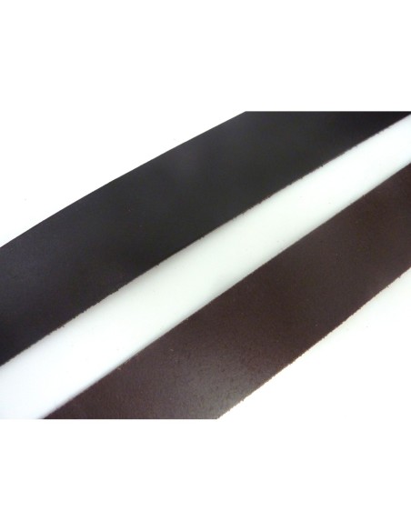 R-20cm Cuir plat largeur 29,5mm de couleur marron foncé pour bracelet manchette par exemple