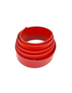 Cuir plat large rouge vif 30mm pour bracelet manchette, anse de sac - Cuir Véritable 2