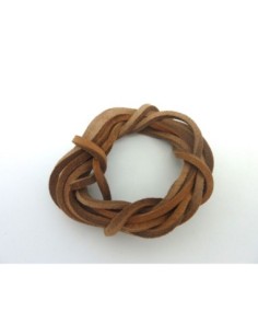 Chute de cuir carré de couleur marron noisette - Cuir Véritable