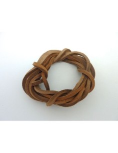 Chute de cuir carré de couleur marron noisette - Cuir Véritable 2