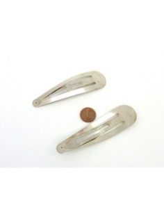 R-Support barette grand format 77mm en métal argenté à... 2