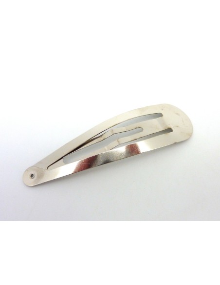 R-Support barette grand format 77mm en métal argenté à agrémenter