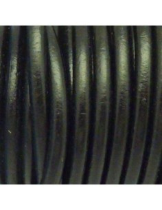 R-20cm de Cordon cuir rond 5,3mm de couleur noir 2