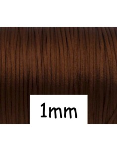 cordon queue de rat 1mm pour bijoux marron châtain
