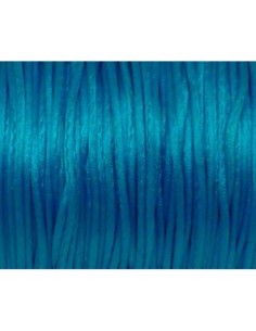 Cordon queue de rat 1mm bleu turquoise brillant satiné