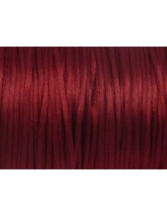 Cordon 1mm Queue de rat rouge grenat, bordeaux brillant satiné ficelle chinoise 2