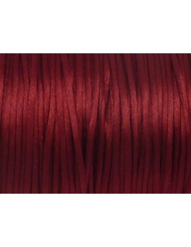 Cordon 1mm rouge grenat brillant satiné ficelle chinoise