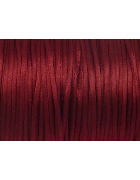 Cordon 1mm rouge grenat brillant satiné ficelle chinoise