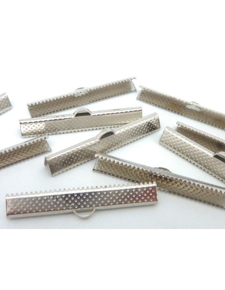 Embout griffe 4cm manchette en métal argenté