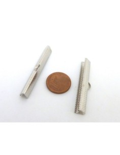 Embout griffe 4cm manchette en métal argenté 2