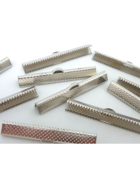 Embout griffe pas cher argenté en métal de 40mm de large