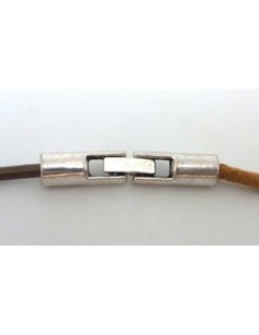 R-Fermoir à clip avec embout rond pour cuir de 3mm en...