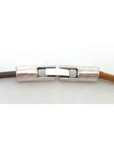 R-Fermoir à clip avec embout rond pour cuir de...