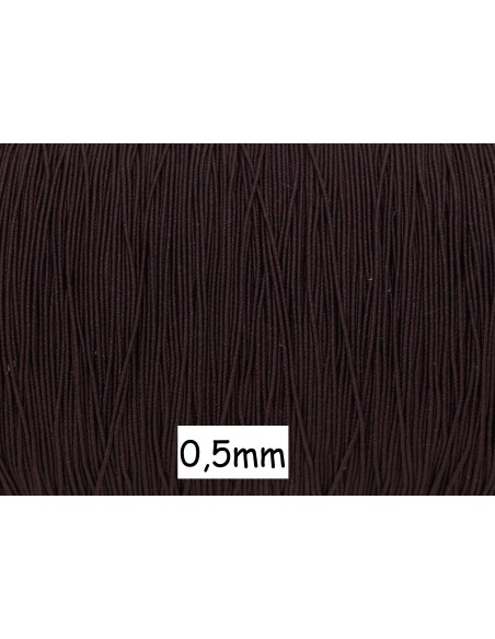 Fil élastique marron foncé 0,5mm pas cher