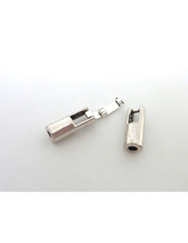 R-Fermoir à clip avec embout rond pour cuir de...