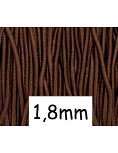 Elastique rond marron 1,8mm pour masque