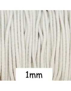 Elastique 1mm blanc cassé pour création bijoux