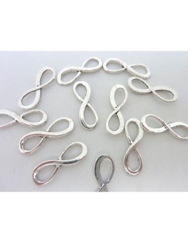 Perle infini argenté pour bracelet amitié
