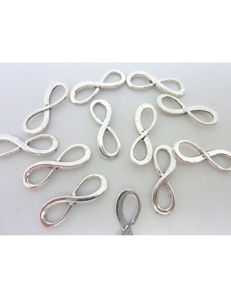 Perle infini argenté pour bracelet amitié