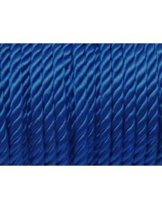 Cordon nylon mouliné 5mm couleur bleu roi 2
