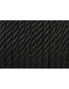 1M Cordon nylon mouliné 5mm noir