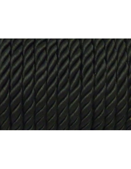 1M Cordon nylon mouliné 5mm noir