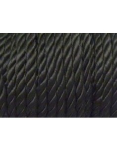 1M Cordon nylon mouliné 5mm noir 2