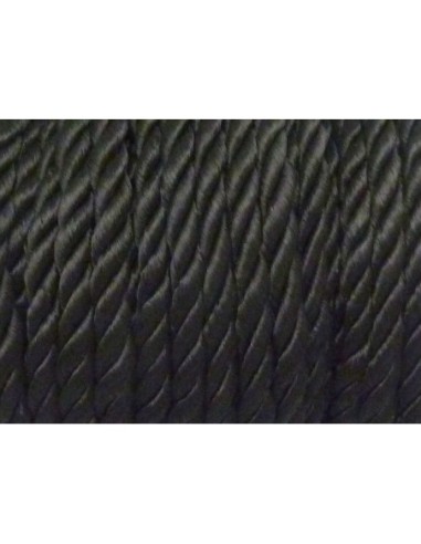 1M Cordon nylon mouliné 5mm noir