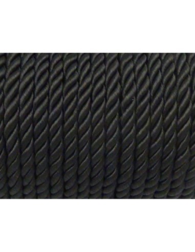 1M Cordon nylon mouliné 5mm noir
