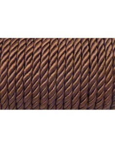 1M Cordon nylon mouliné 5mm marron châtaigne
