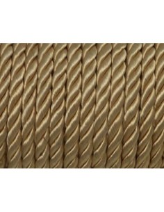 R-1m Cordon nylon mouliné 5mm couleur doré pâle