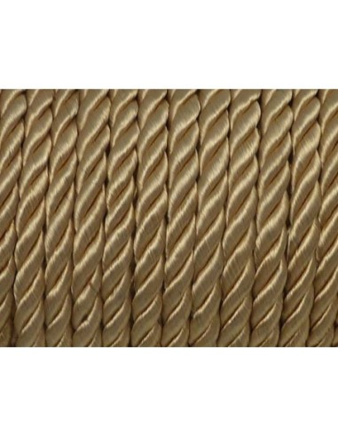 R-1m Cordon nylon mouliné 5mm couleur doré pâle