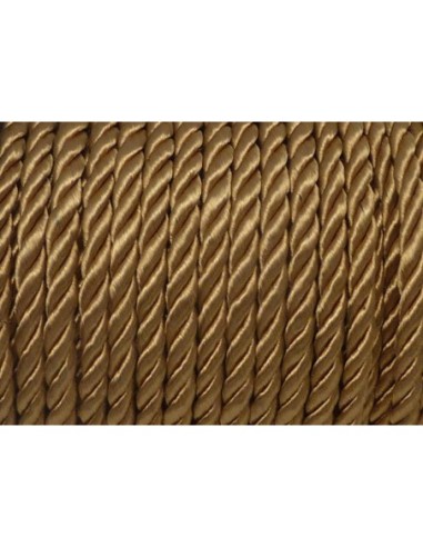 Cordon nylon 5mm mouliné doré