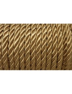 Cordon nylon 5mm mouliné doré 2