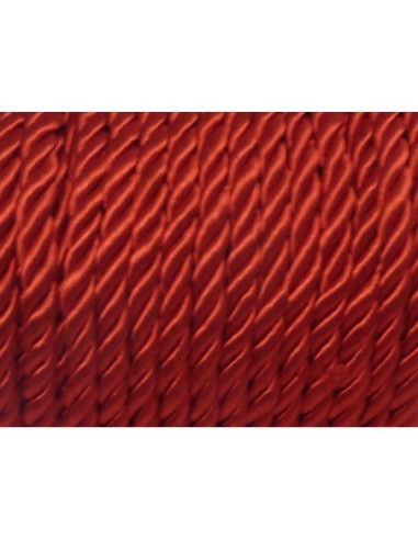 1m Cordon nylon mouliné 5mm couleur rouge