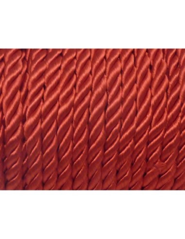 1m Cordon nylon mouliné 5mm couleur rouge