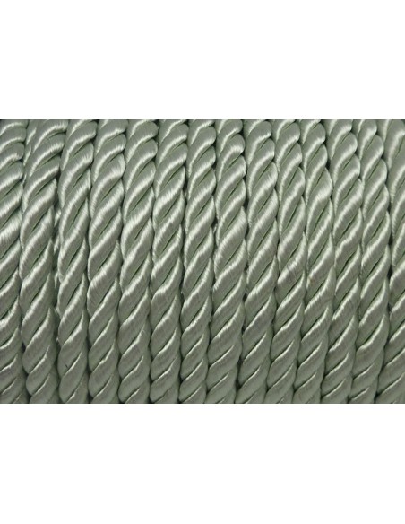 1m Cordon nylon mouliné 5mm couleur vert pâle