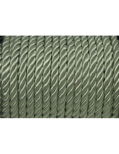 1m Cordon nylon mouliné 5mm couleur vert pâle